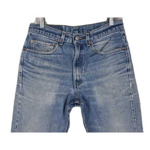 Vtg Levis 517 Blue Jeans Boot Cut Men 31x30 Distressed Zip Up Mexico (30.5x28.5) - Picture 9 of 14